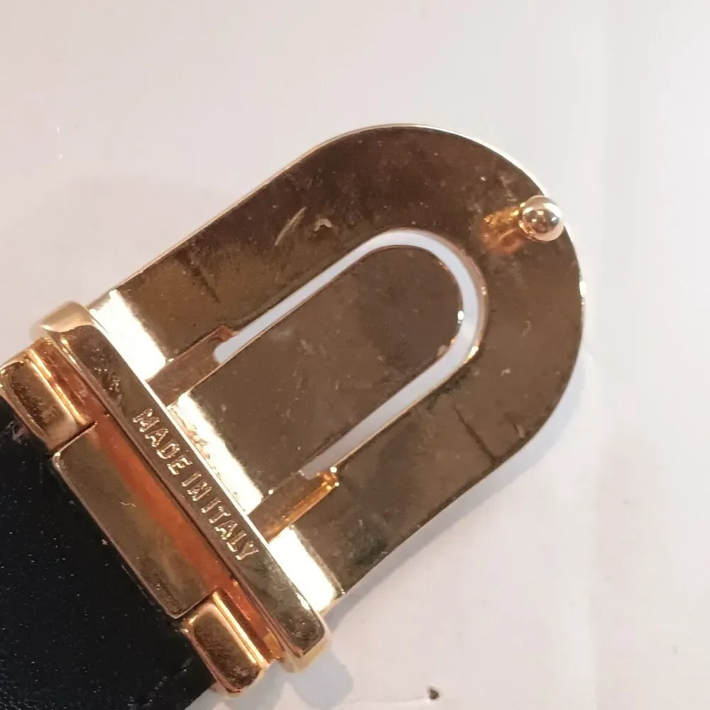 Vintage Pierre Cardin Reversible Belt-Large-Black-Brown-Removable Anchor Buckle